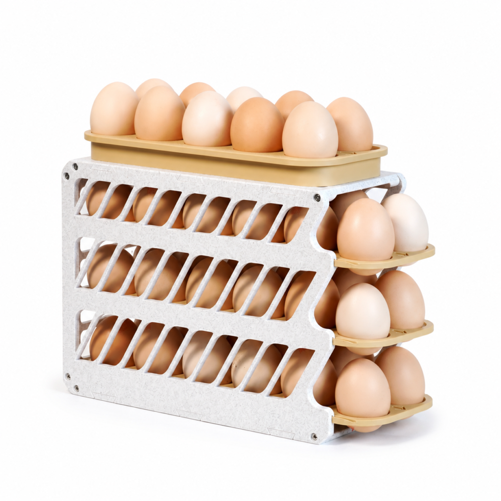 Organizador de Huevos V2 — 3 Niveles — Fondo blanco