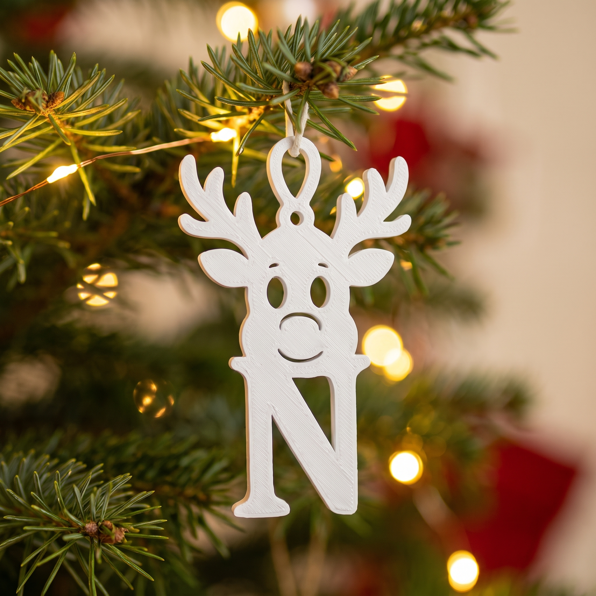 Adorno Navideño con Letra y Alce - Image 2