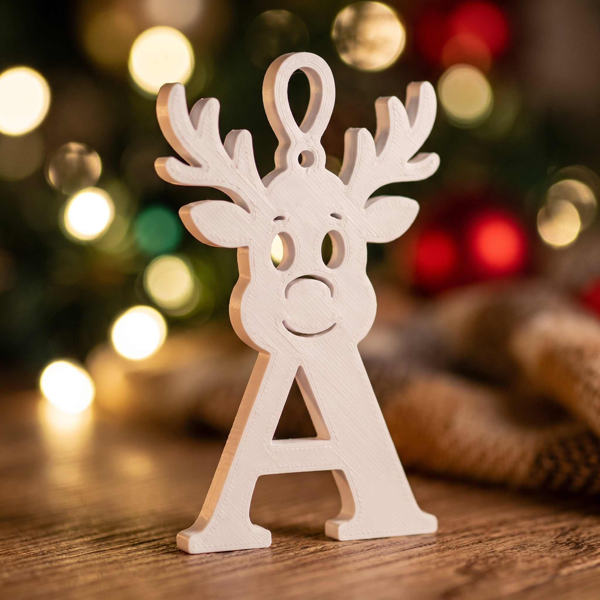 Adorno Navideño con Letra y Alce - Image 3