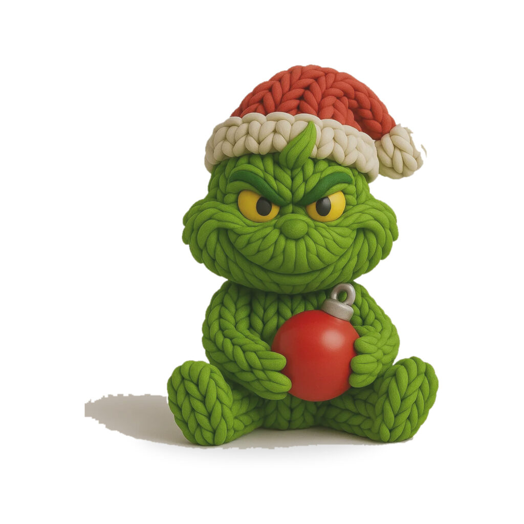 Figura Verde Navideña Tejida
