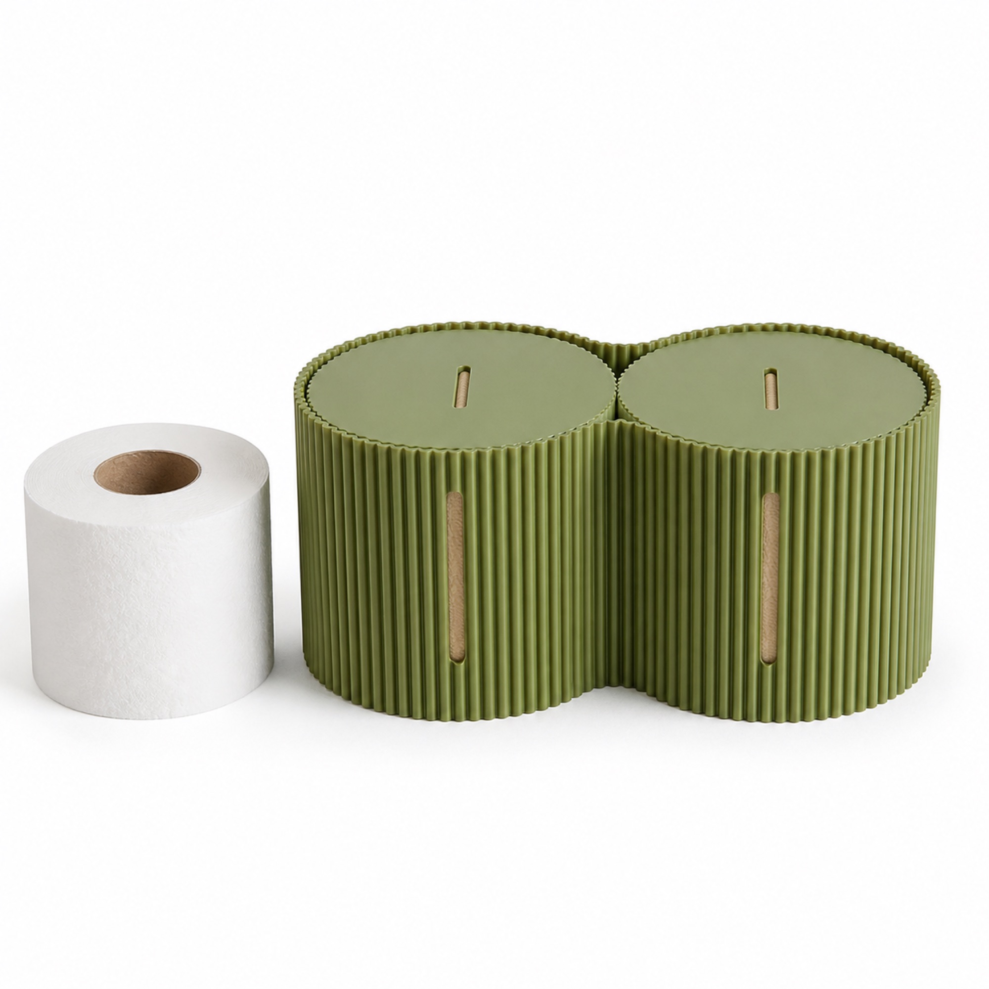 Contenedor Doble de Papel Musgo