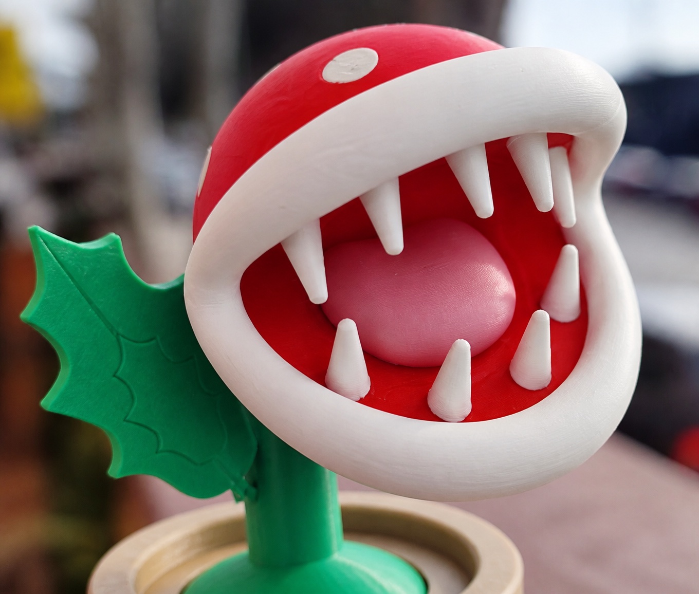 Planta Piraña de Mario Bros — detalle de textura