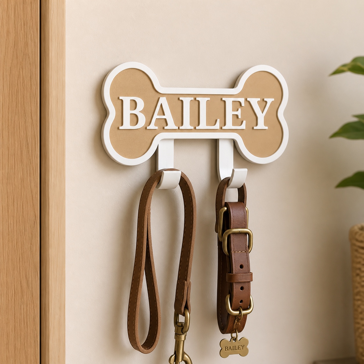 Colgador Personalizado Bailey — en uso