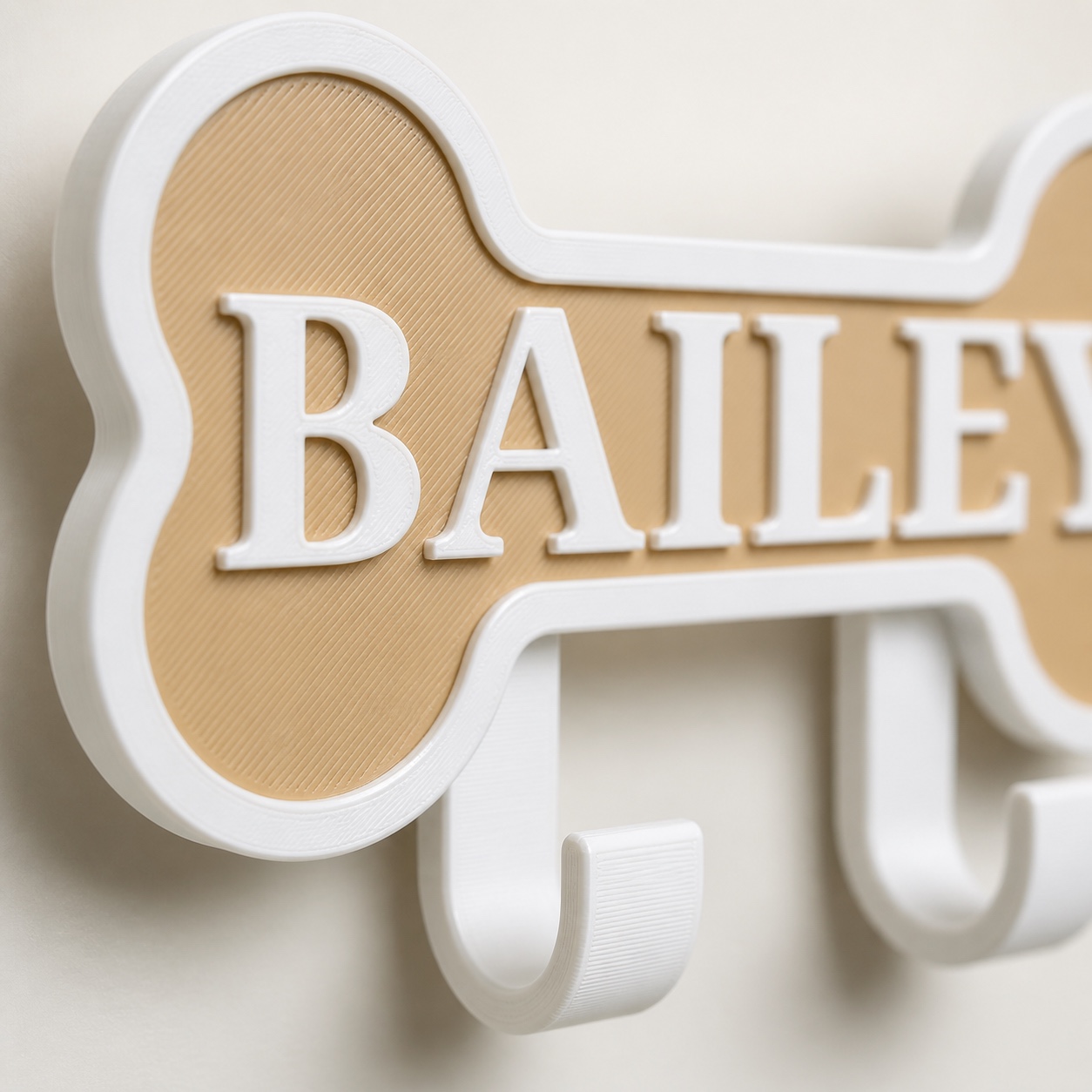 Colgador Personalizado Bailey — detalle de textura