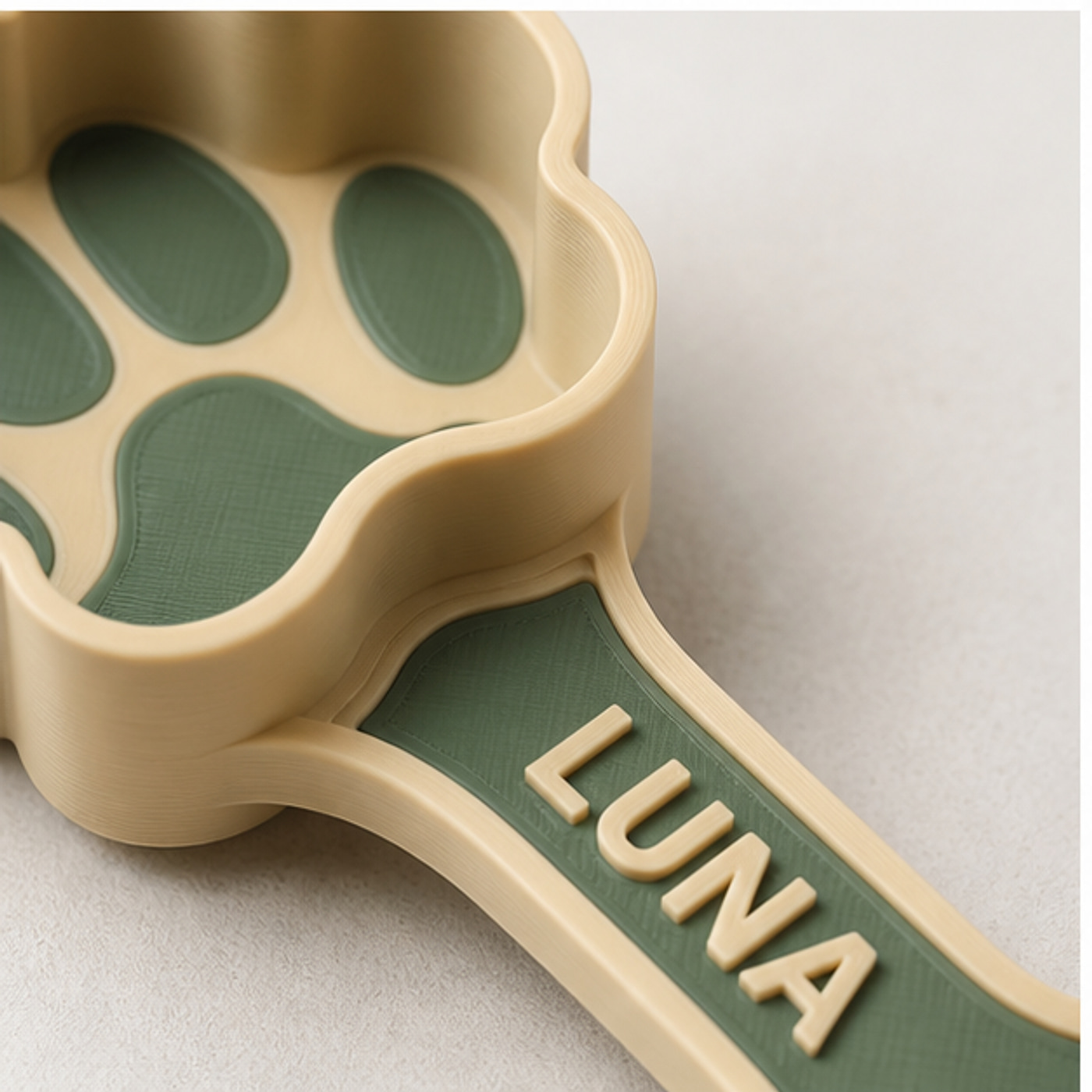 Cuchara Personalizada Huella — detalle de textura